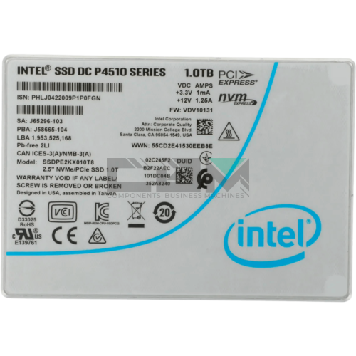 SSDPE2KX010T807 Твердотельный накопитель Intel 1 ТБ NVMe PCIe 3.0 x4 U.2 TLC