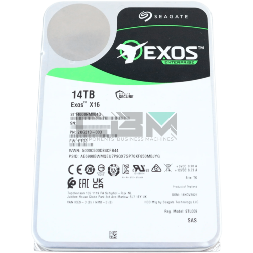 ST14000NM004G Жёсткий диск Seagate Exos X16 14TB SAS 12Gb/s 7200rpm 256MB 512e SED