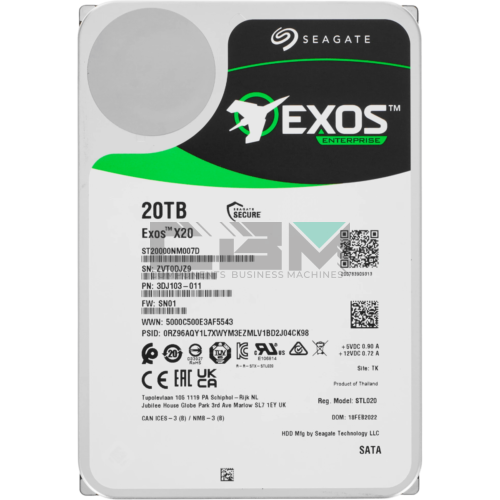 ST20000NM007D Жесткий диск HDD Seagate ENT 20TB 7.2K 3.5 6G SATA