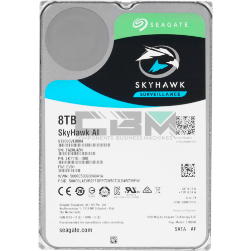 ST8000VE0004 Жесткий диск HDD SEAGATE SKYHAWK AI 8Tb SATA UP TO 64 CAMERA SUPPORTED
