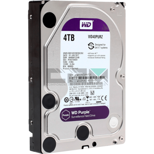 WD40PURZ Жесткий диск HDD Western Digital 4Tb SATA 6Gb/s