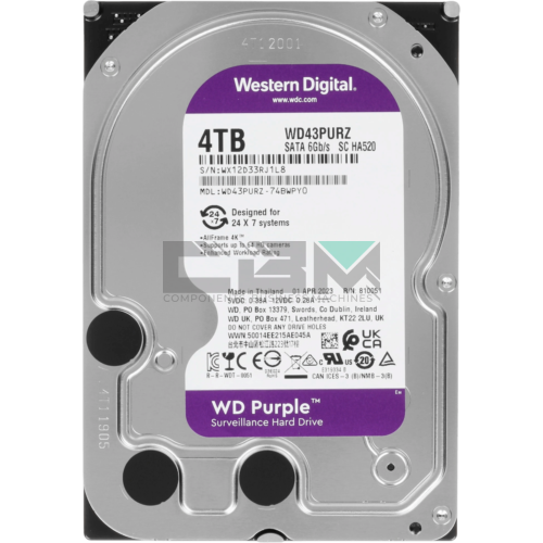WD43PURZ-74BWPY0 Жёсткий диск 4ТБ Western Digital Purple