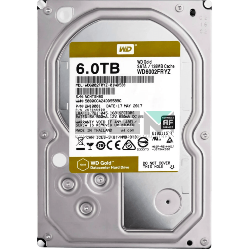 WD6002FRYZ Жесткий диск Western Digital Gold 6TB 7200rpm 128MB SATA III