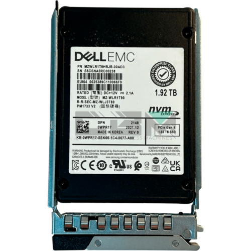 WPR17 Твердотельный накопитель SSD Dell Gen4 1.92-TB PM1733 2.5 PCIe RI