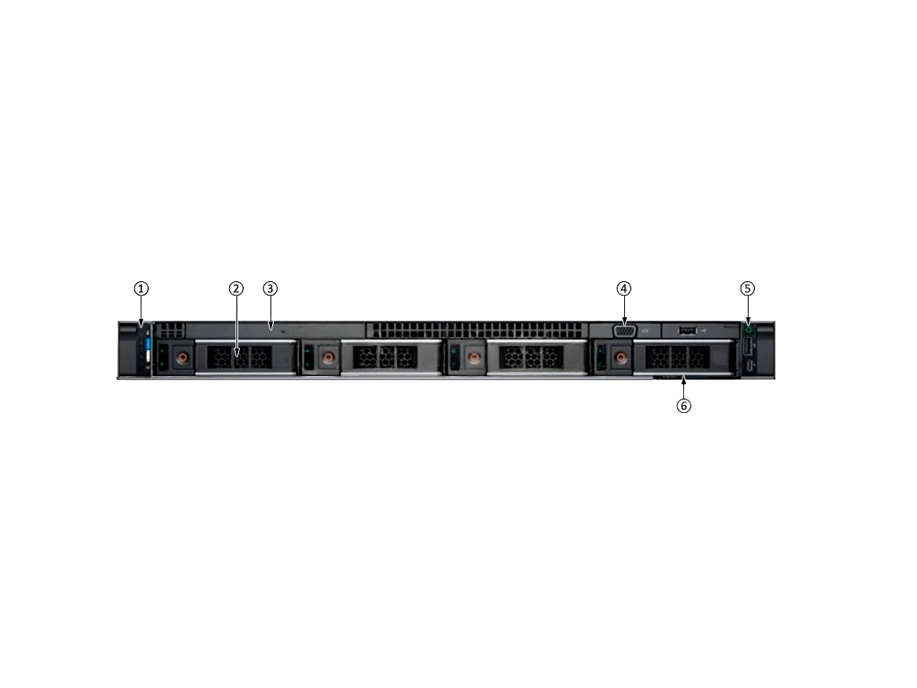 Передняя панель Dell PowerEdge R440